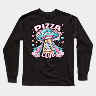 Funny Pizza Unicorn Ufo Long Sleeve T-Shirt